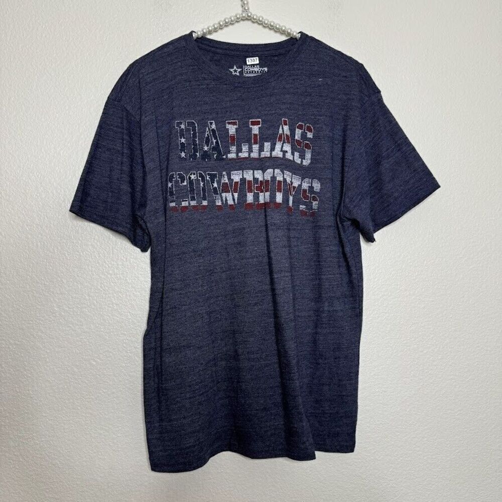 Dallas Cowboys NFL Large Shirt Burnout American Flag Short Sleeve Football
